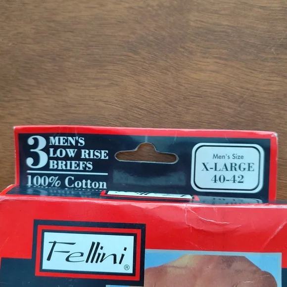 Vintage Fellini Low Rise Briefs 3pk Size XL 40-42 - Picture 4 of 4